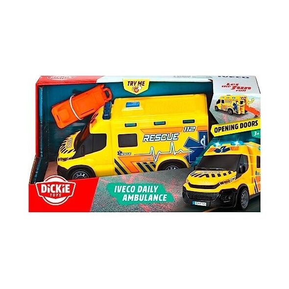 Dickie Pojazdy SOS Iveco Ambulans, 18 cm 13215153 4006333082900