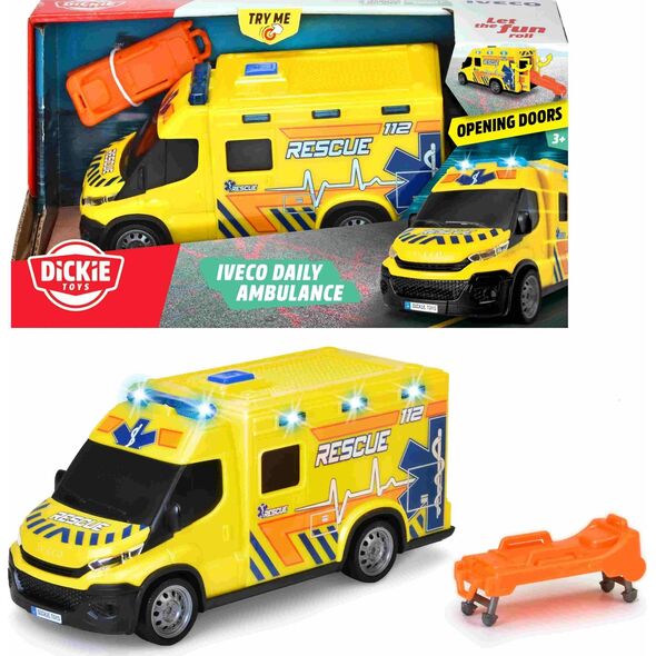 Dickie Pojazdy SOS Iveco Ambulans, 18 cm 13215153 4006333082900