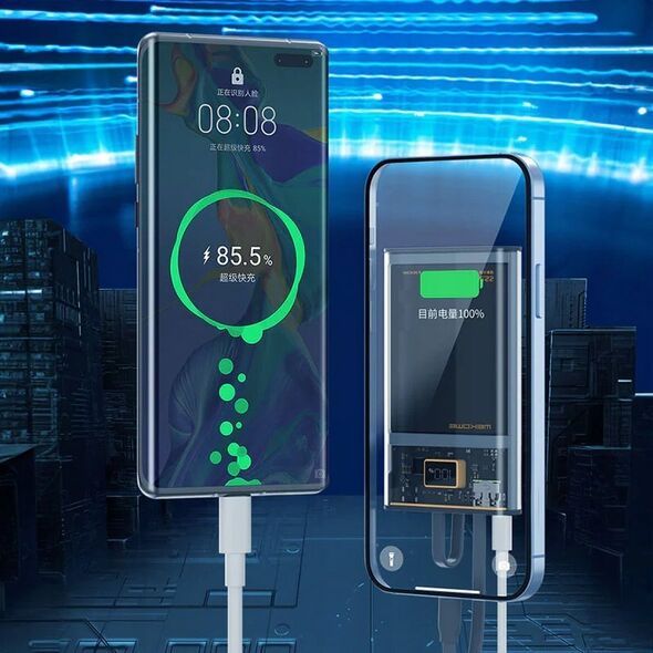 Powerbank Wekome Power bank 10000 mAh Super Charging z wbudowanym kablem USB-C & Lightning PD 20W + QC 22.5W 13216585 6941027632260
