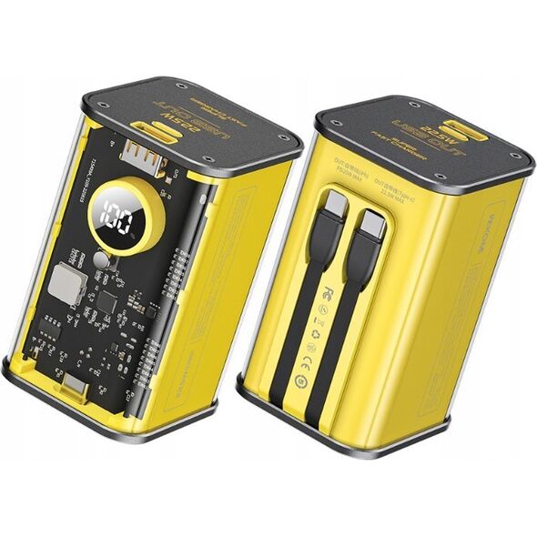 Powerbank Wekome Power bank 20000 mAh Super Fast Charging z wbudowanym kablem USB-C PD 20W & Lightning + USB-A QC3.0 22.5W 13216588 6941027640050