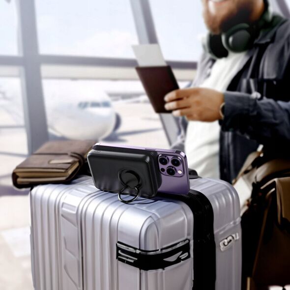 Powerbank Joyroom Joyroom JR-W050 10000mAh 20W MagSafe z ringiem i podstawką biały 13217633 6956116745059