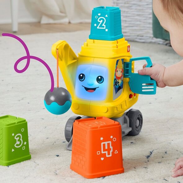 Fisher Price Zabawka edukacyjna Wesoły dźwig Układaj i licz 13219540 194735224166