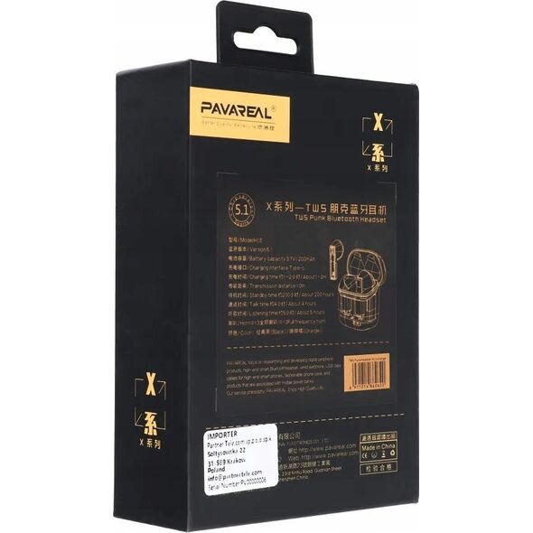 Słuchawki Pavareal PA-H15 pomarańczowe 13225962 6971214862620