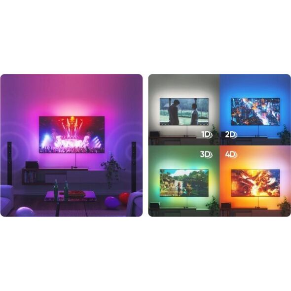 Taśma LED Nanoleaf Nanoleaf 4D TV Screen Mirror Lightstrips Starter Kit - system inteligentnego podświetlenia ekranu TV do 85'' (kamera, 5.2m taśmy LED) 13226740 4897105333753