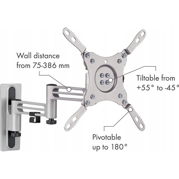 Schwaiger Uchwyt ścienny na monitor 13" - 43" (LWHD4315513) 13231931 4004005033601