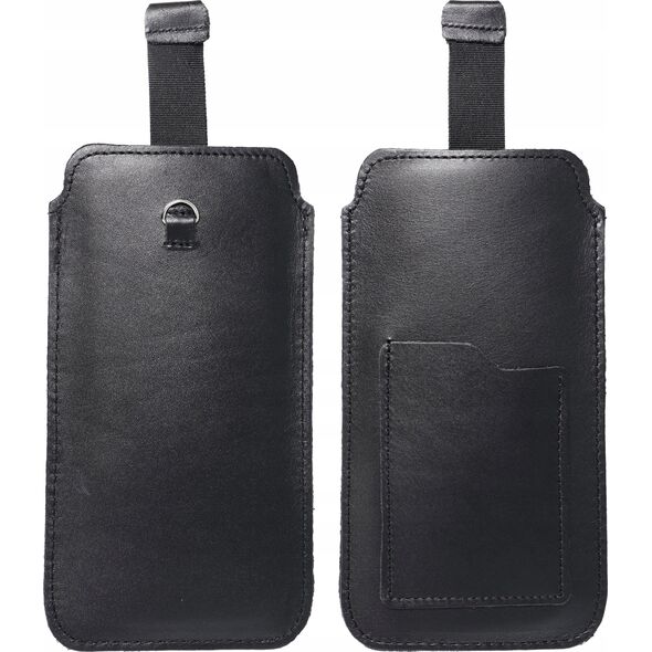 OEM Skórzana uniwersalna wsuwka z pull-up - ROYAL / czarny - Rozmiar 2XL+tall - SAMSUNG S21 ULTRA / HUAWEI P Smart 2021 / XIAOMI Redmi 12 / OPPO A98 5G 13231952 5903396224119