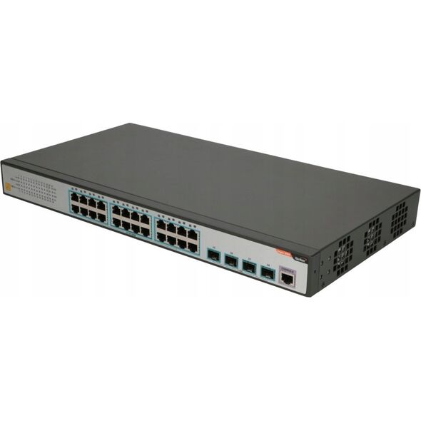 Switch Fiberhome FiberHome S5800-28T-X-AC łącza sieciowe Zarządzany L2/L3 Gigabit Ethernet (10/100/1000) 1U Czarny, Szary 13234364 6975489914244