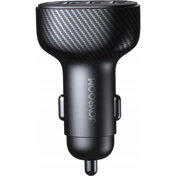 Ładowarka Joyroom Ładowarka samochodowa Joyroom JR-CCD03 3.4A z wyświetlaczem 3x USB-A - czarna 13239218 6941237112002