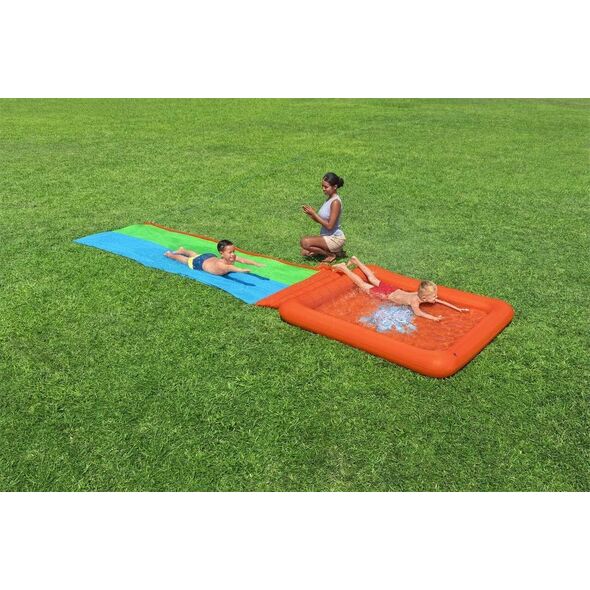 1life Podwójny Ślizg wodny Super Splash dla dzieci 3+ BESTWAY Tor 531cm + Brodzik 129 l + Natrysk 13240244 6941607348611