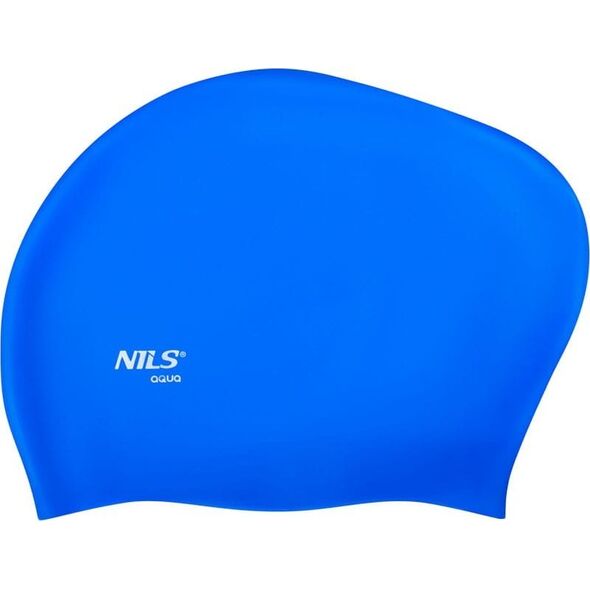 Nils Extreme NQC JEDNOKOLOROWY NIEBIESKI CZEPEK SILIKONOWY DO DŁUGICH WŁOSÓW NILS AQUA 13241087 5907695530506