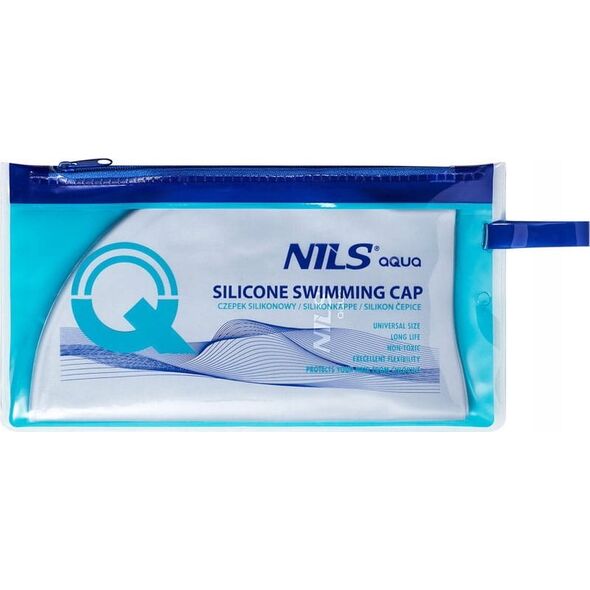Nils Extreme NQC JEDNOKOLOROWY SL01 SZARY CZEPEK SILIKONOWY NILS AQUA 13241096 5907695529111