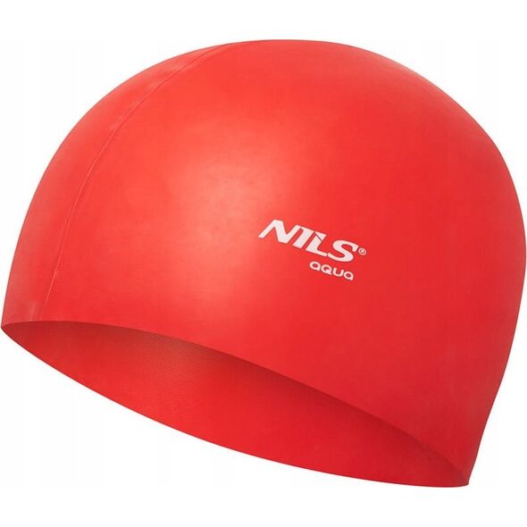 Nils Extreme NQC JEDNOKOLOROWY RD01 CZERWONY CZEPEK SILIKONOWY NILS AQUA 13241101 5907695527988