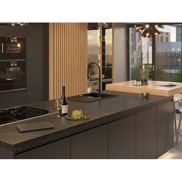 Zlewozmywak Owen OWEN 111 GraniteQ zlewozmywak z syfonem Push 2 Open 1-komorowy z/o (760x500x215| kom. 330x430) pure carbon / elementy stalowe 13241491 5904310998086