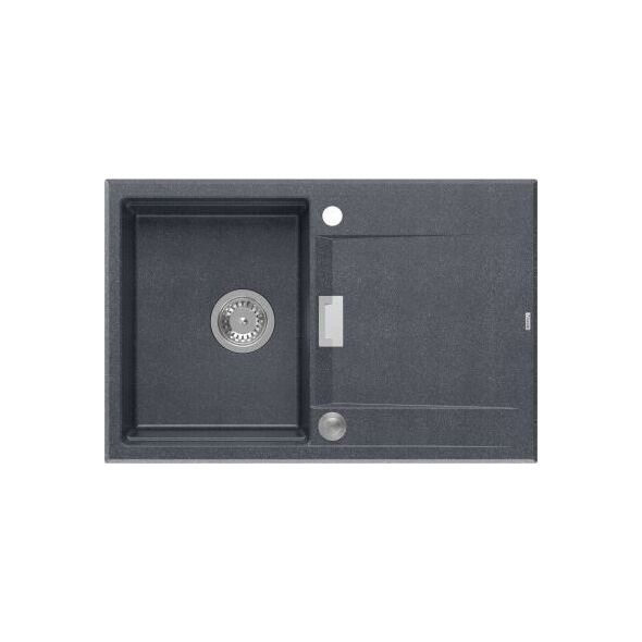 Zlewozmywak Owen OWEN 111 GraniteQ zlewozmywak z syfonem Push 2 Open 1-komorowy z/o (760x500x215| kom. 330x430) silver stone / elementy stalowe 13241494 5904310998079