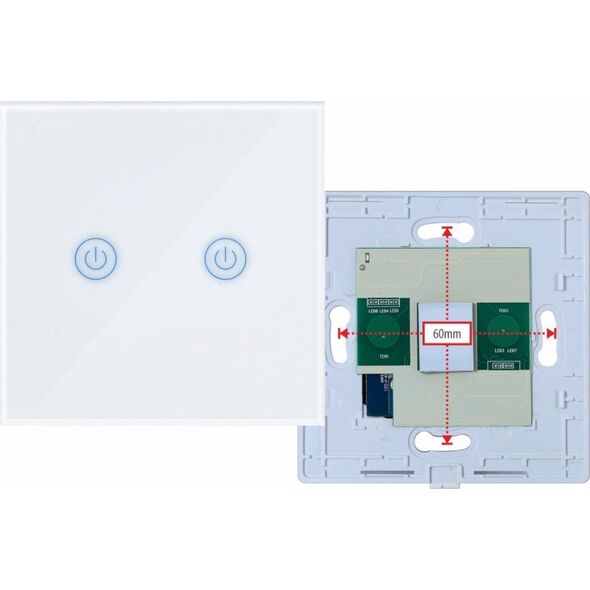 SMART WYŁĄCZNIK ŚWIATŁA WIFI podwójny biały ART oem 13242647 5906721172277