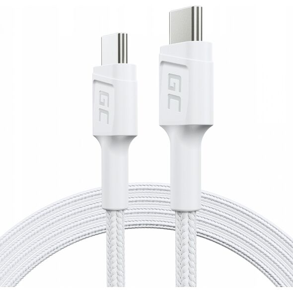 Kabel USB Green Cell USB-C - USB-C 1.2 m Biały (KABGC30W) 13243207 5904326373433