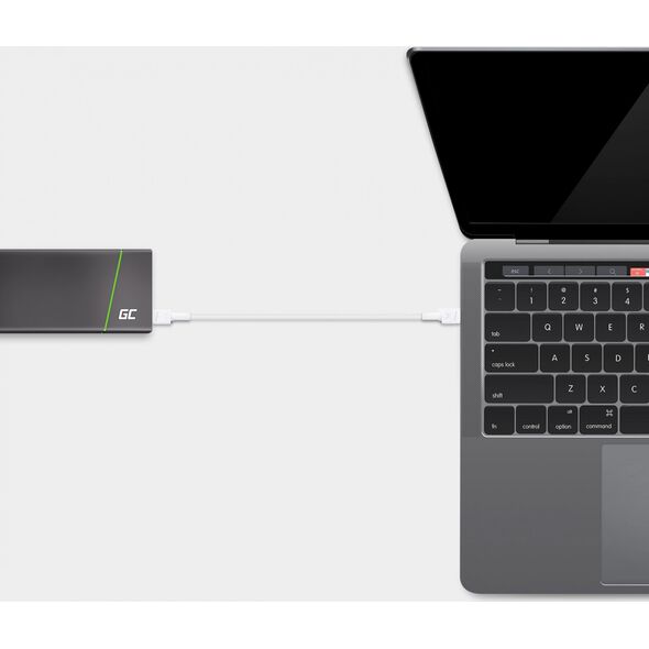 Kabel USB Green Cell USB-C - USB-C 1.2 m Biały (KABGC30W) 13243207 5904326373433