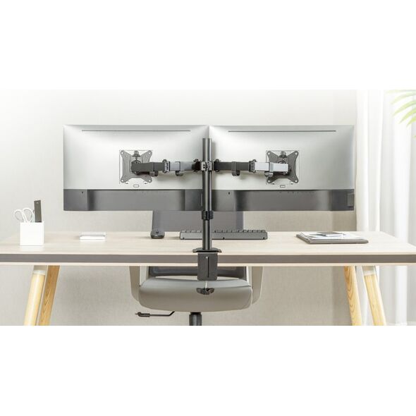 LC-Power Uchwyt biurkowy na 2 monitory 17" - 32" (LC-EQE-A32B-D) 13244332 4262443280180