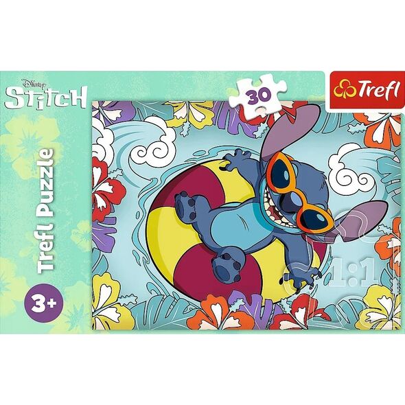 Trefl Puzzle 30 elementów Lilo i Stitch na wakacjach 13246015 5900511183054