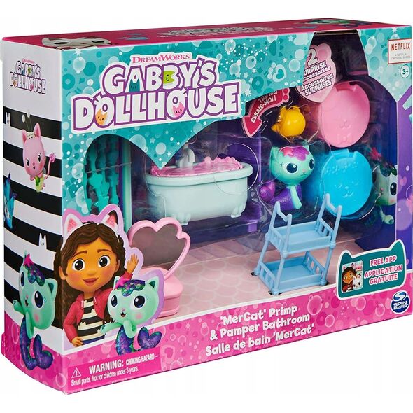 Spin Master Spin Master Gabbys Dollhouse Deluxe Room Bathroom, Fig. (with a seakill figure) 13248509 778988374108
