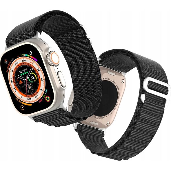 Dux Ducis Sportowy pasek ze sprzączką do Apple Watch 9 / 8 / 7 / 6 / SE / 5 / 4 / 3 / 2 / 1 (41, 40, 38 mm) Dux Ducis Strap GS Version - czarny 13249824 6934913026861