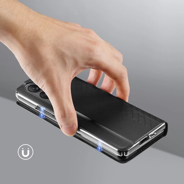 Dux Ducis Skórzane etui z klapką i portfelem do Samsung Galaxy Z Fold5 5G Dux Ducis Bril - czarne 13249937 6934913026700