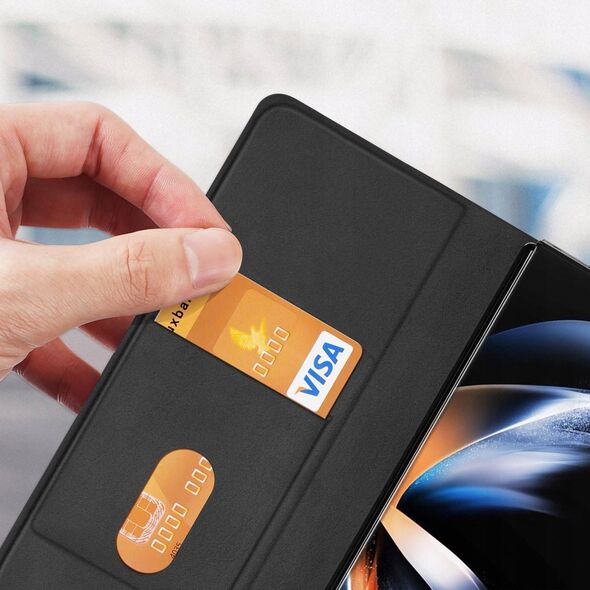Dux Ducis Skórzane etui z klapką i portfelem do Samsung Galaxy Z Fold5 5G Dux Ducis Bril - czarne 13249937 6934913026700
