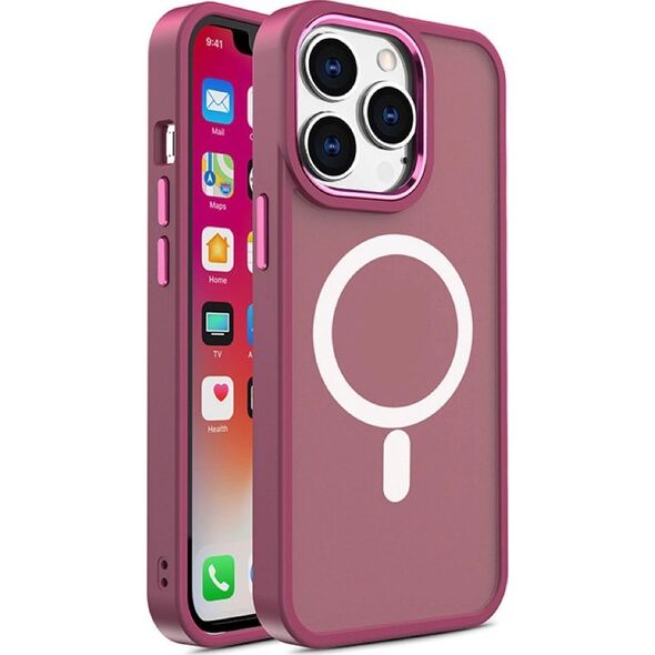 Hurtel Magnetyczne etui z MagSafe Color Matte Case do iPhone 15 - burgundowe 13250020 9145576280065