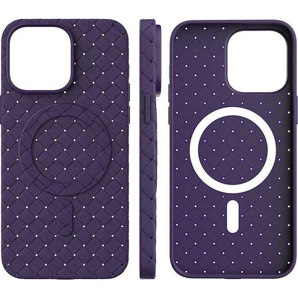 Hurtel Plecione etui MagSafe Woven Case do iPhone 15 - czarne 13250080 9145576281253