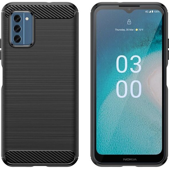 Hurtel Etui silikonowe Carbon Case do Nokia C300 - czarne 13250181 9145576282625