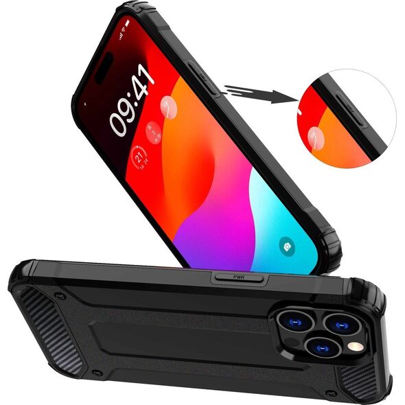 Hurtel Pancerne etui do iPhone 15 Pro Max Hybrid Armor - czarne 13250205 9145576280522