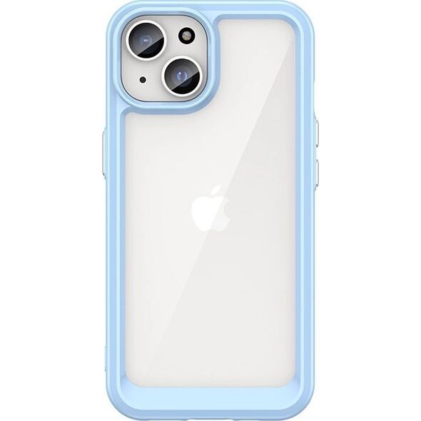 Hurtel Wzmocnione etui Outer Space z elastyczną ramką do iPhone 15 - niebieskie 13250277 9145576279588
