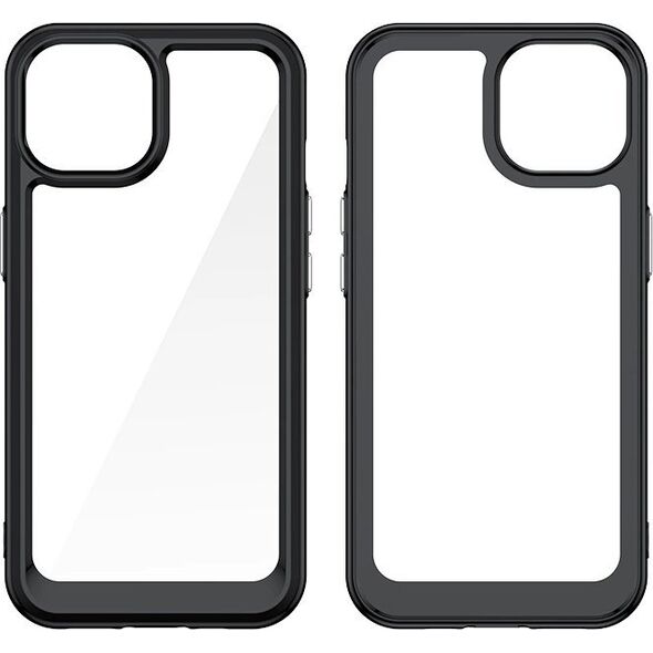 Hurtel Wzmocnione etui Outer Space z elastyczną ramką do iPhone 15 - niebieskie 13250277 9145576279588