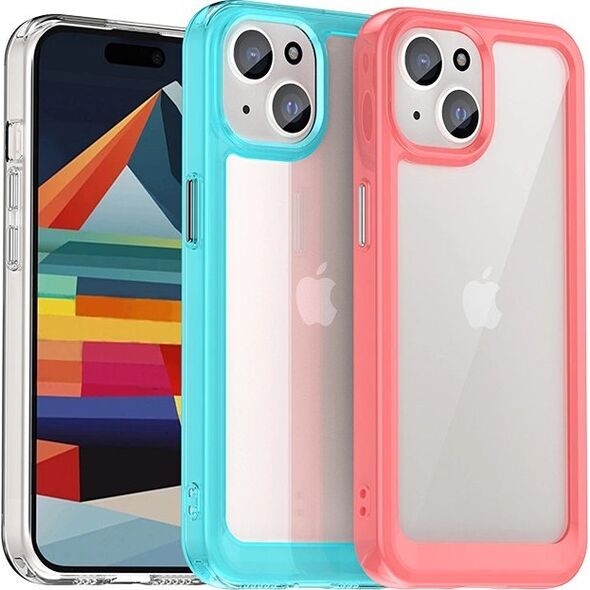 Hurtel Wzmocnione etui Outer Space z elastyczną ramką do iPhone 15 - niebieskie 13250277 9145576279588