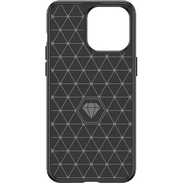 Hurtel Elastyczne etui wzór karbon do iPhone 15 Pro Carbon Case - niebieskie 13250713 9145576279465