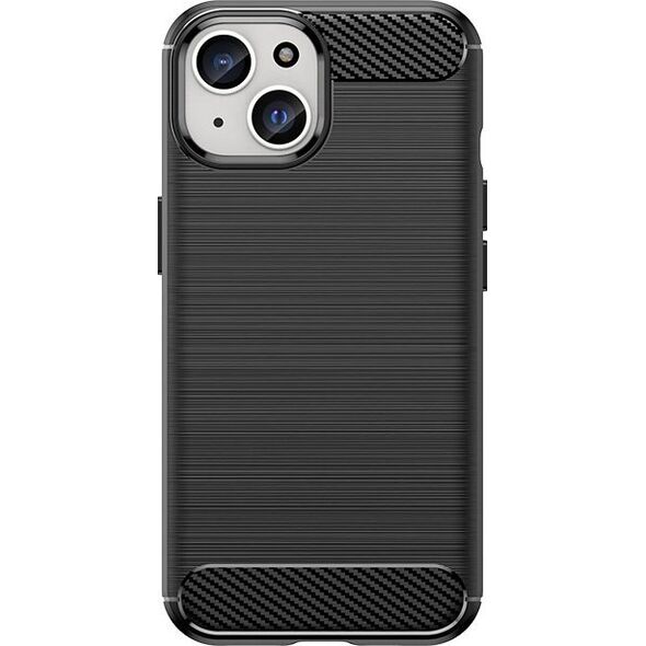 Hurtel Elastyczne etui Carbon Case z wzorem karbon do iPhone 15 - czarne 13250737 9145576279410