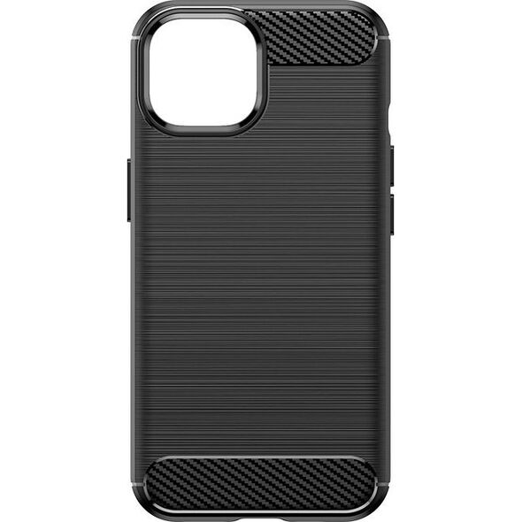 Hurtel Elastyczne etui Carbon Case z wzorem karbon do iPhone 15 - czarne 13250737 9145576279410