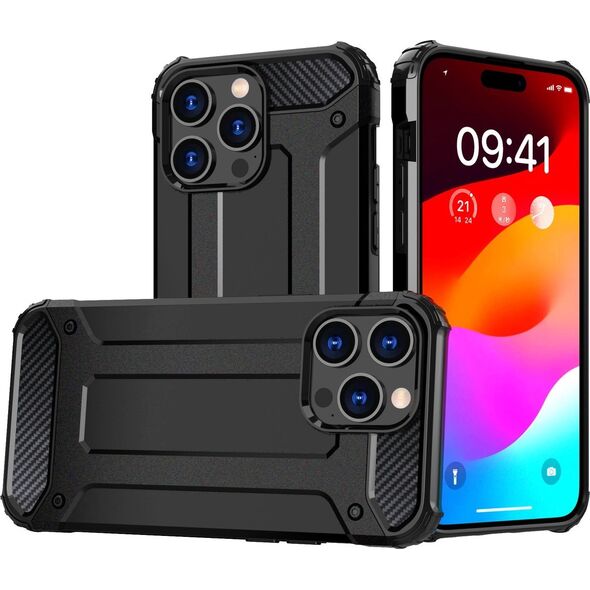Hurtel Pancerne etui do iPhone 15 Pro Hybrid Armor - czarne 13250752 9145576280508