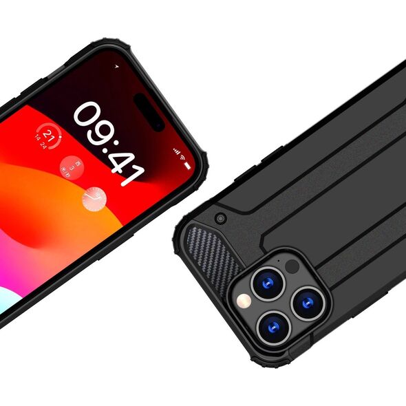 Hurtel Pancerne etui do iPhone 15 Pro Hybrid Armor - czarne 13250752 9145576280508