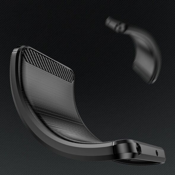 Hurtel Etui do Carbon Case Samsung Galaxy S24+ elastyczny silikonowy karbonowy pokrowiec - czarny 13250992 9145576283769