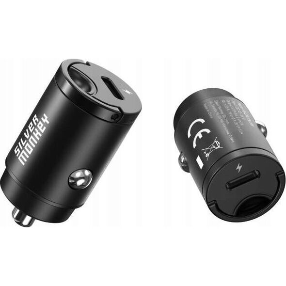 Ładowarka Silver Monkey Ładowarka samochodowa Silver Monkey PD-CPCT30-SM 30W 1x USB-C PD - czarna 13252033 5900779356979
