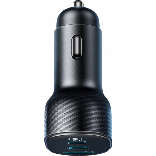 Ładowarka Joyroom Ładowarka samochodowa Joyroom JR-CCD04 30W 2x USB-C USB-A z wyświetlaczem - czarna 13252045 6941237112019