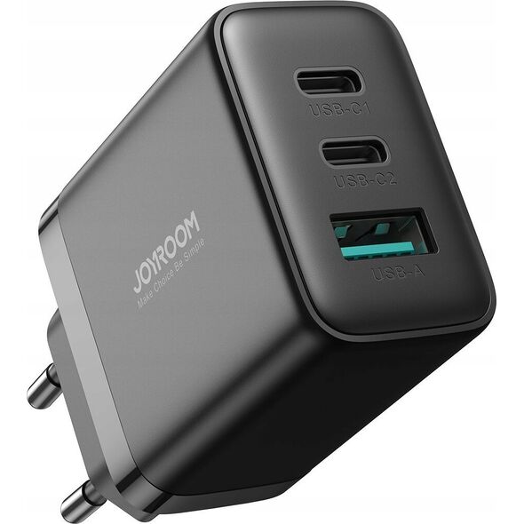 Ładowarka Joyroom Szybka ładowarka Joyroom JR-TCF10 2x USB-C USB-A 32W - czarna 13252047 6941237111807