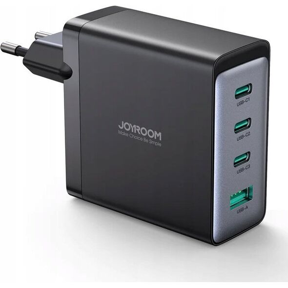 Ładowarka Joyroom Ładowarka GaN Joyroom JR-TCG04EU 100W 3x USB-C USB-A + kabel USB-C / USB-C 100W - czarna 13252051 6941237100368