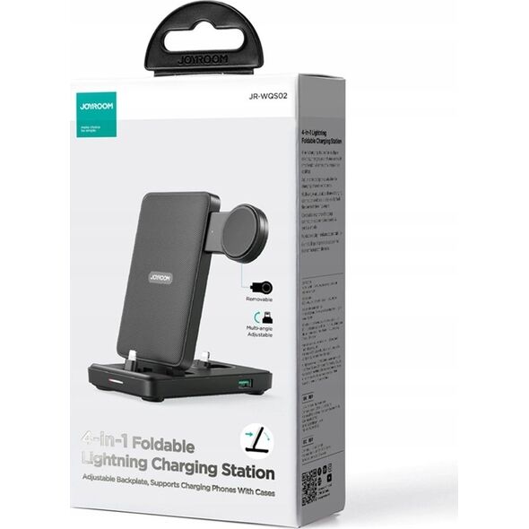 Ładowarka Joyroom Stacja ładująca 4w1 Joyroom JR-WQS02 iPhone AirPods Apple Watch składana - czarna 13252068 6956116772833