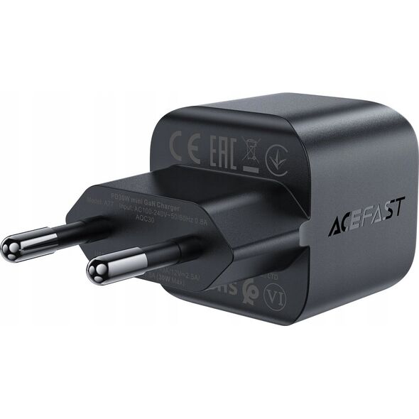 Ładowarka Acefast Ładowarka sieciowa Acefast A77 Mini PD 30W GaN USB-C - czarna 13252118 6974316282662
