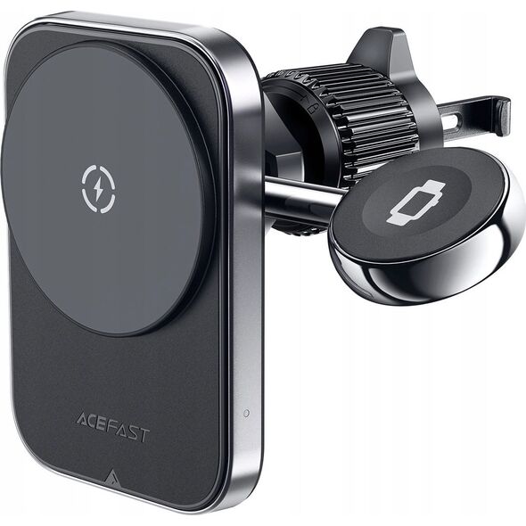 Ładowarka Acefast Uchwyt samochodowy Acefast D18 z ładowarką indukcyjną MagSafe / Qi + kabel USB-A USB-C - czarny 13252128 6974316282761