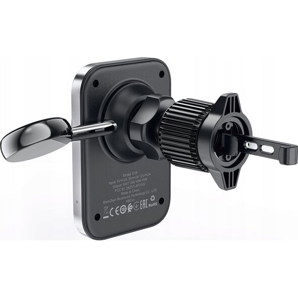 Ładowarka Acefast Uchwyt samochodowy Acefast D18 z ładowarką indukcyjną MagSafe / Qi + kabel USB-A USB-C - czarny 13252128 6974316282761