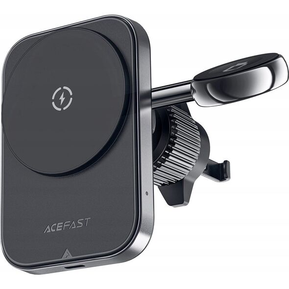 Ładowarka Acefast Uchwyt samochodowy Acefast D18 z ładowarką indukcyjną MagSafe / Qi + kabel USB-A USB-C - czarny 13252128 6974316282761