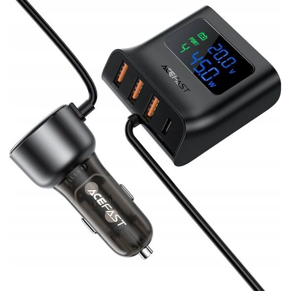 Ładowarka Acefast Ładowarka samochodowa Acefast B11 138W USB-A USB-C z 6 portami - czarna 13252133 6974316282488